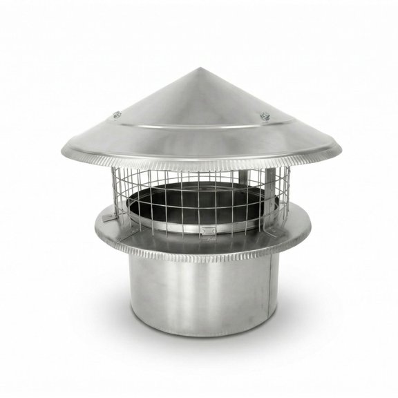 Chimcare Round Rain Cap – Stainless Steel Chimney Cap, Rain & Debris Protection, Made in USA (3 Inch)