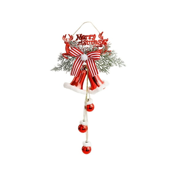 Chime Pendant Christmas Door Hanging Ornament with Clear Ringing Sound, Handcrafted Finish and Elegant Hanging Rope for Seasonal Decor, Versatile for Home or Shop Display