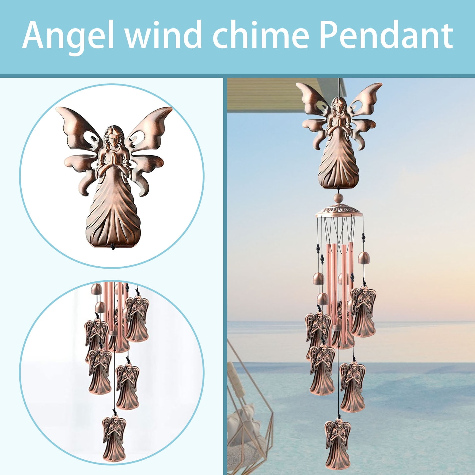 Chime School Brass Wind Chimes With 4 Pipe And 1 Hook For Indoor And