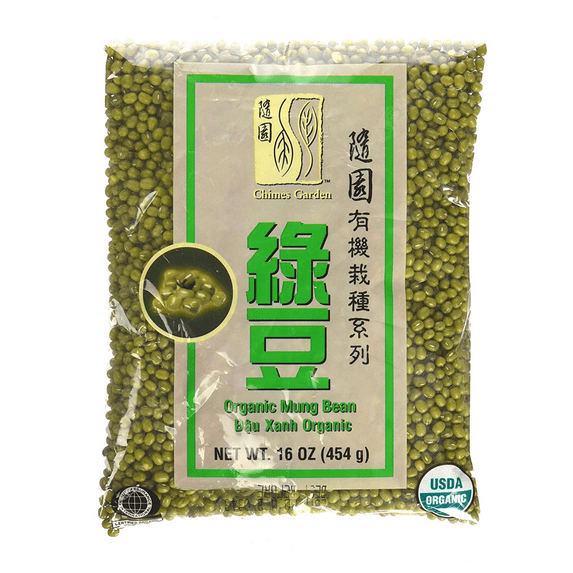Chimes Garden Organic Mung Bean 16 oz (454 Gram) - 随缘 有机栽种绿豆 454克