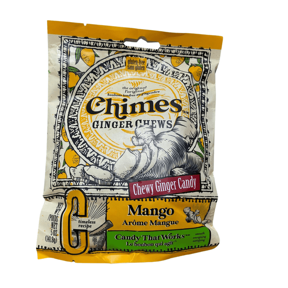 Chimes Ginger Chews Mango Chewy Ginger Candy Gluten-Free 5 oz 41.8g