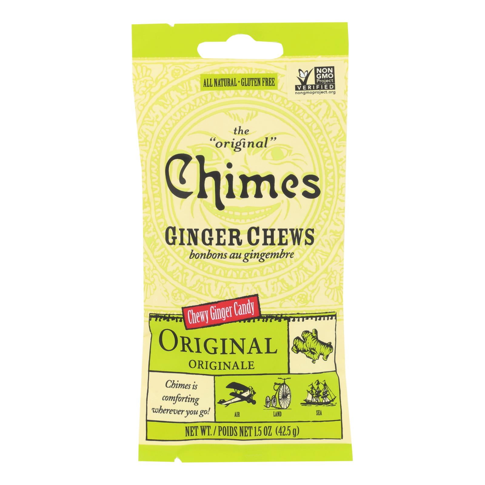 Chimes Chewy Candies: Original Ginger Chews, 1.5 Oz - Walmart.com