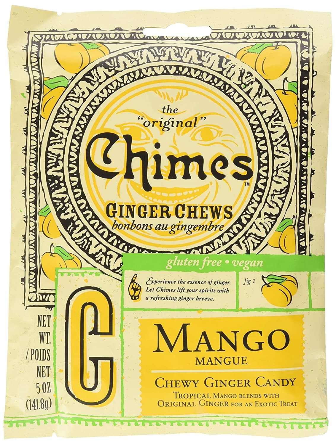 Chimes Ginger Mango Chews, 5 Oz.
