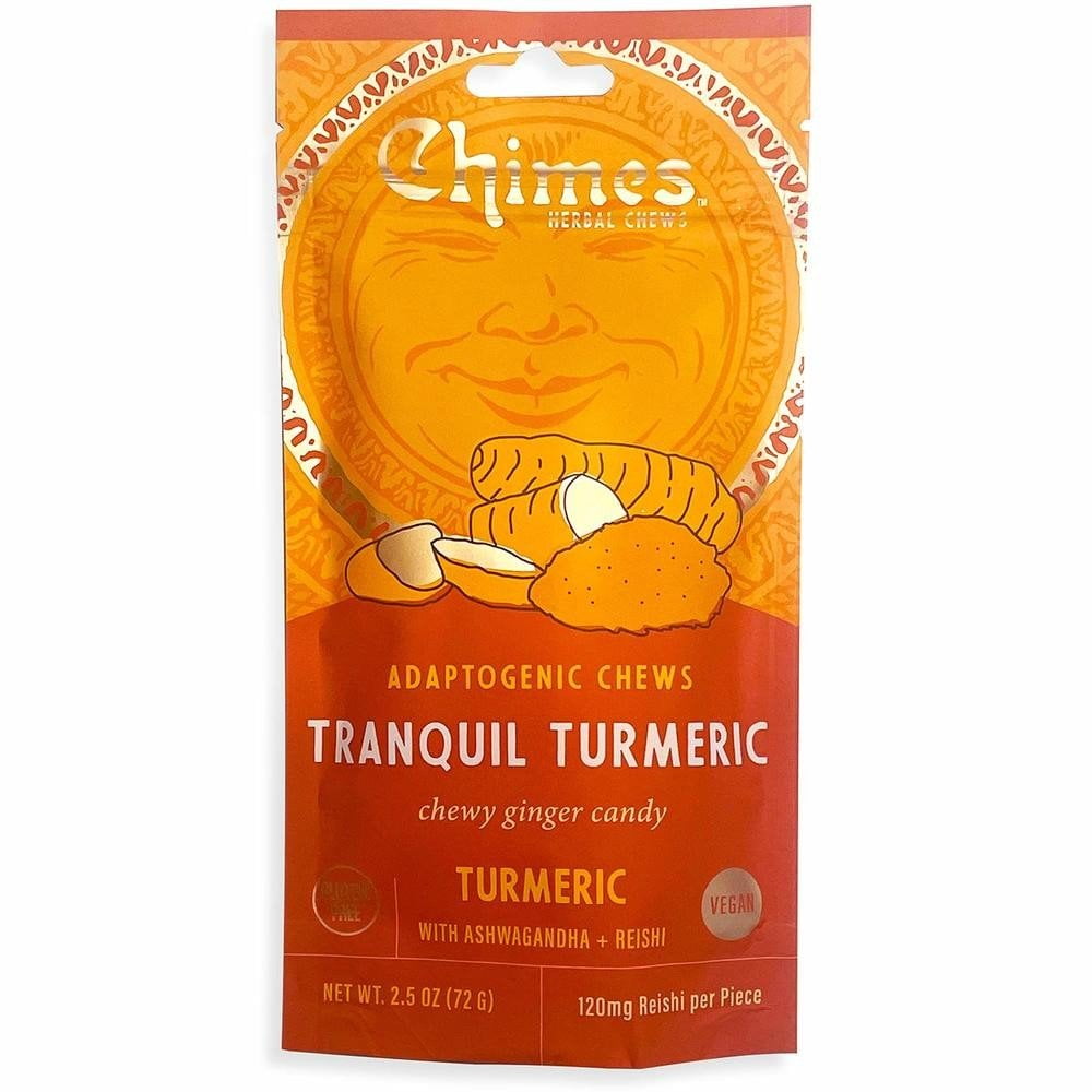 Chimes Tranquil Turmeric Adaptogen Ginger Chews Candy with Ashwagandha