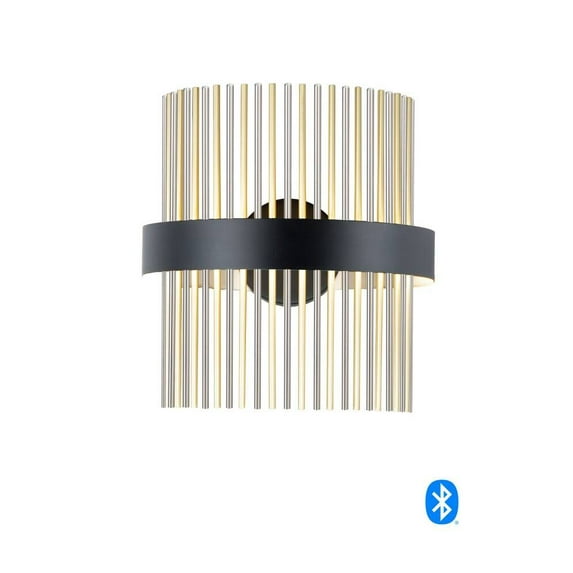 Chimes-Wall Sconce by ET2 E34201-BKSNSBR in Black,Brass,Nickel Finish
