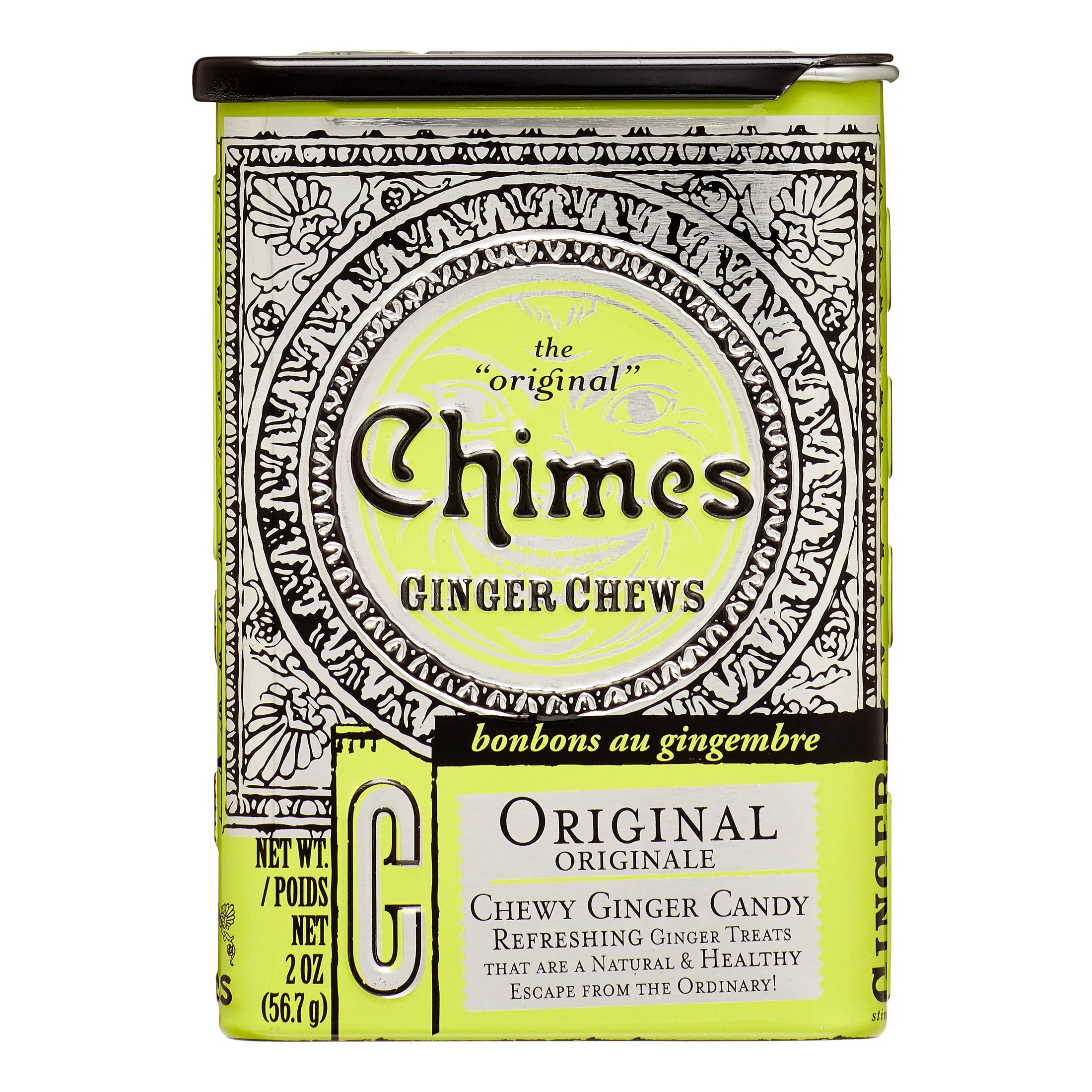 Chimes ginger chews, original, 2 oz