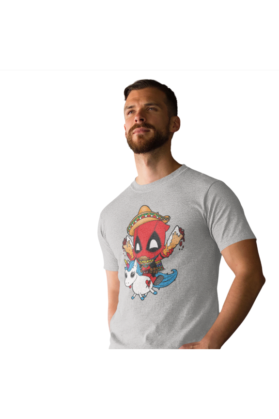 Chimichanga/Deadpool Funny Mashup Tshirt Designed by Kable Senpai and Impressive Inks