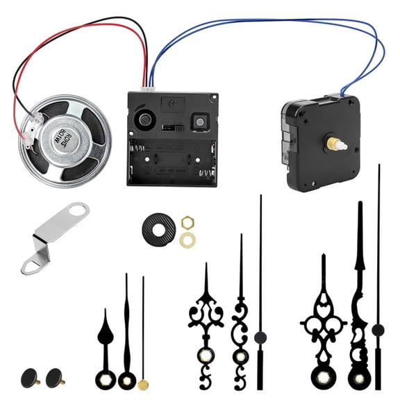 Chiming Clock Mechanism Replacement,with Chime Melody Hour Trigger and 3 Set Hands for Vintage Grandpa Clock Repair Part