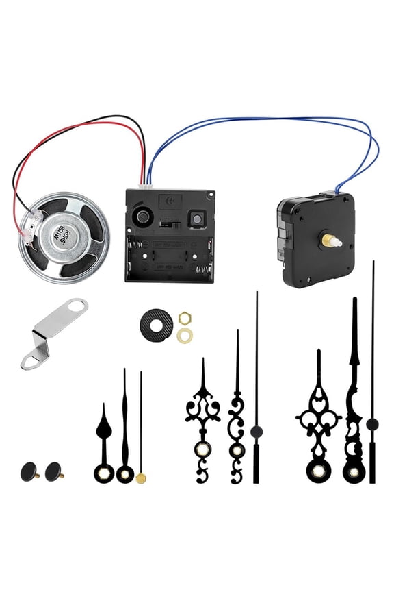Chiming Clock Mechanism Replacement,with Chime Melody Hour Trigger and 3 Set Hands for Vintage Grandpa Clock Repair Part
