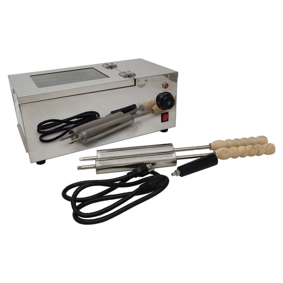 Chimney Cake Roll Oven Maker with 2Pcs Baking Tools 110V Electric Ice Cream Cone Machine