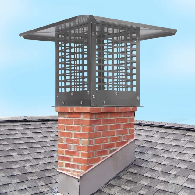 Chimney Cap Flue Caps 8" x 8" Fireplace Chimney Cover 304 Stainless