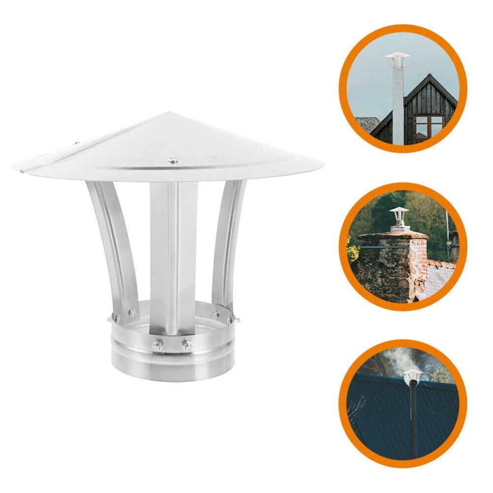 Chimney Cap Heavy Duty Stainless Steel Chimney Flue Cowl Pipe Rain Vent