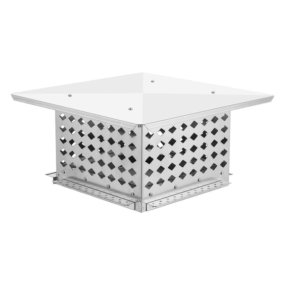 Chimney Cap Stainless Steel with Secure Bolt-On Design and Mesh Screen Fall, Rain and Winter Animal Protection Keep Debris Out for Safe Fireplace Use