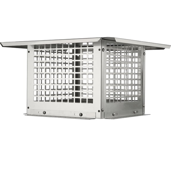 Chimney Cap with 2 Installation Methods, 304 Stainless Steel, Wind-Resistant Mesh, Pre-Drilled Holes, for Brick Metal Chimneys