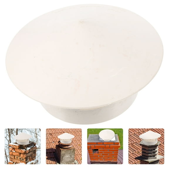 Amosfun Chimney Top Cover Chimney Cap White PVC 1 Set