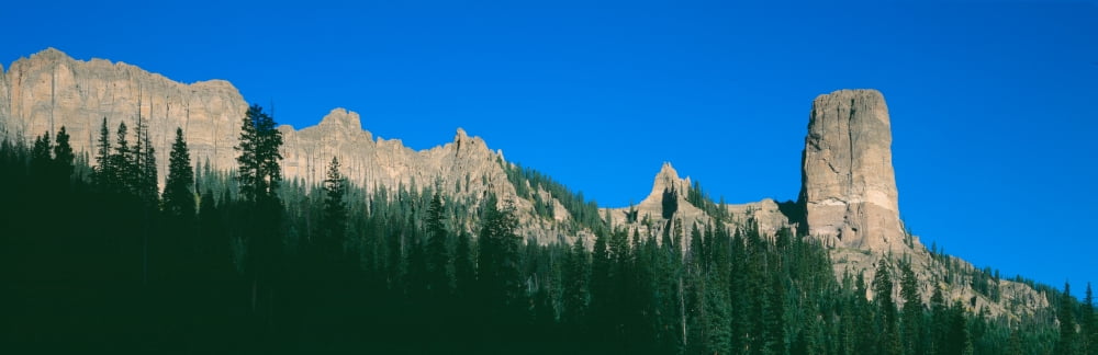 Chimney Peak in Uncompahgre National Forest Ridgeway Colorado Canvas Art - Panoramic Images (36 x 12)