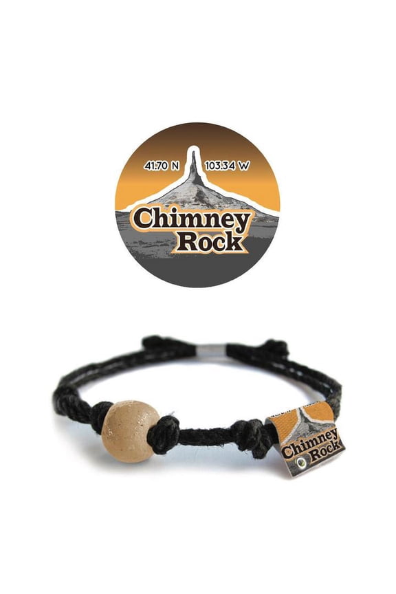 Chimney Rock Nebraska Earth Bands Bracelet | Eco Friendly | Natural Hemp | Vegan Boho | Custom Jewelry | Handmade w/ Earth & Sand