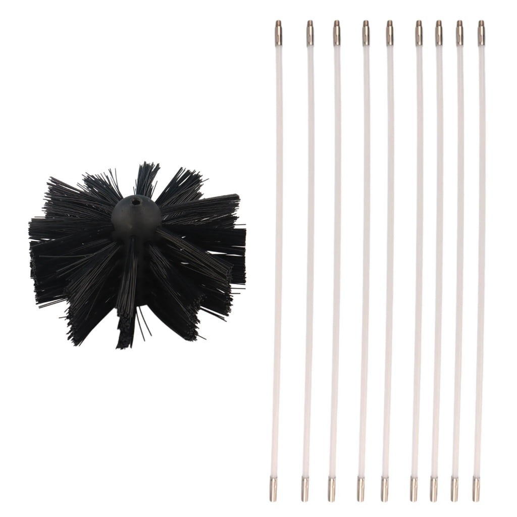 Chimney and Dryer Vent Includes Flexible Rod and Brushes With Extendable Rod Suitable for Efficient