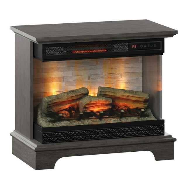 ChimneyFree PanoGlow 3D Infrared Quartz Electric Fireplace, Weathered Gray
