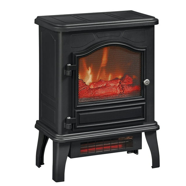 ChimneyFree Powerheat Infrared Quartz Electric Stove Heater, 1500W, Black