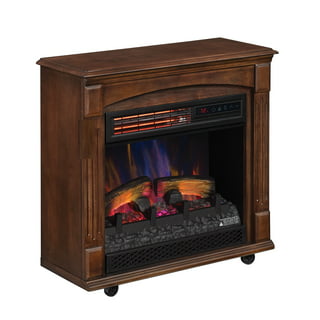 Real Flame Modern Wood Crawford Electric Slim Line Fireplace in
