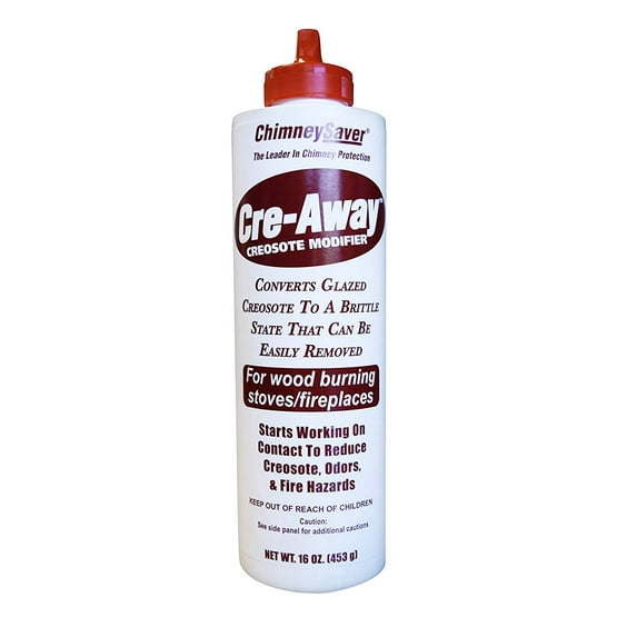 ChimneySaver Cre-Away Creosote Modifier 16 Oz Squeeze Bottle - The Original Creosote Remover for Chimneys, Wood Stove Cleaner, Wood Burning Fireplace