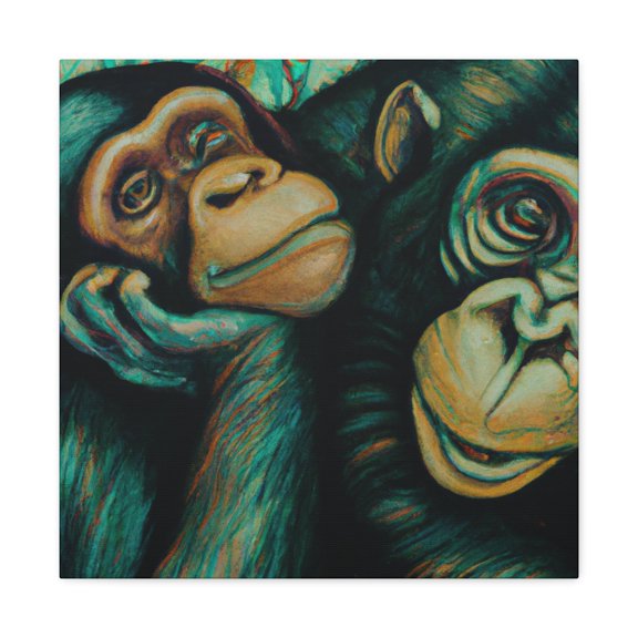 Chimp in Nouveau Style - Canvas