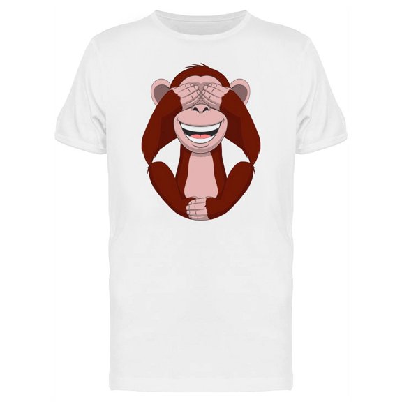 Chimpanzee Closing Eyes Tee Men's -Image by Shutterstock