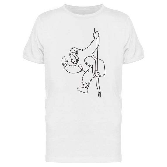 Chimpanzee Hanging From Tree T-Shirt Men -Image by Shutterstock, Male Large
