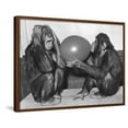 thumbnail image 1 of Chimpanzee Inflates a Balloon, Framed Art Print Wall Art Sold by ArtCom, 1 of 3