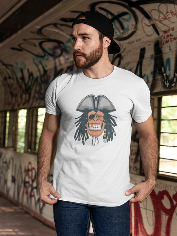 Chimpanzee Pirate T-Shirt Men -Image by Shutterstock, Male 3X-Large