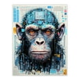 thumbnail image 1 of Chimpanzee Robot Hybrid Schematic Blueprint Futuristic Secret Complex Arcane Manuscript Gift For Him Man Cave Unframed Wall Art Print Poster Home Decor Premium, 1 of 5