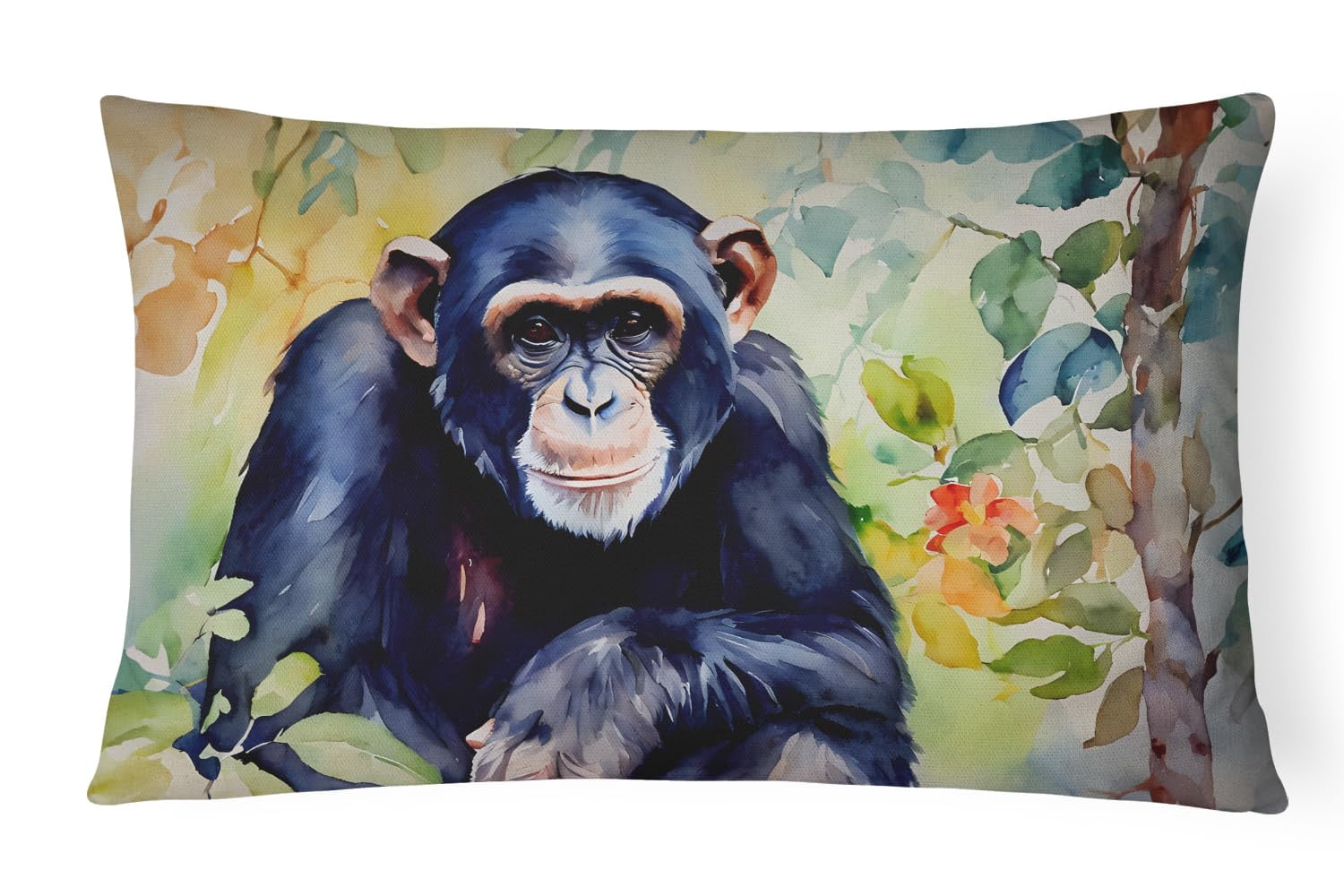 Chimpanzee Throw Pillow 12 in x 16 in