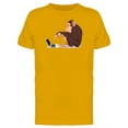 thumbnail image 1 of Chimpanzee Using Computer T-Shirt Men -Image by Shutterstock, Male Medium, 1 of 2