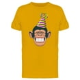 thumbnail image 1 of Chimpanzee With Party Hat Tee Men's -Image by Shutterstock, 1 of 2