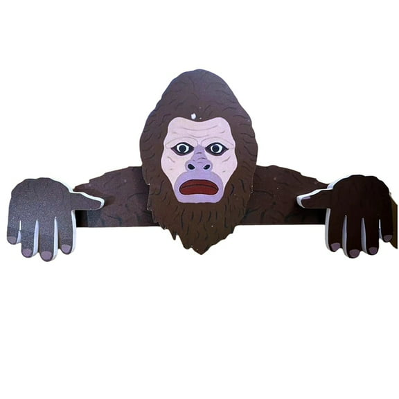 Chimpanzees Animal Head Fence Peeking Yard Art Decoration Outdoor Fence Decoration,1 x fence animal decoration,as shown