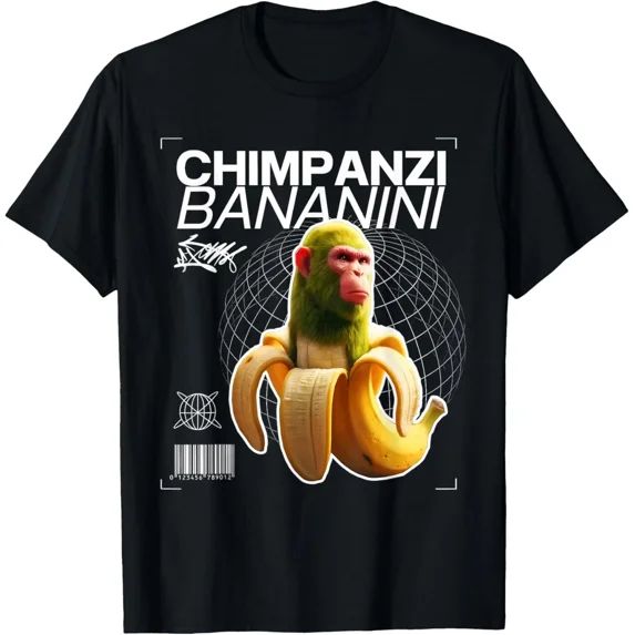 Chimpanzi Bananini Fun Character Art T-Shirt - Walmart.com