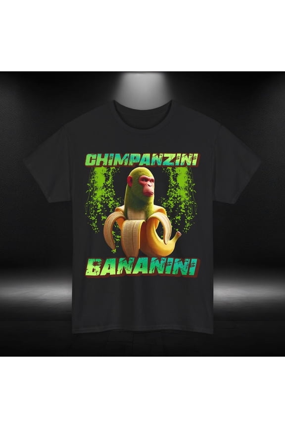 Chimpanzini Bananini Shirt, Italian Brainrot Meme, Funny Tee, Unisex Shirt, Tiktok Humor Graphic, Gift for Teens
