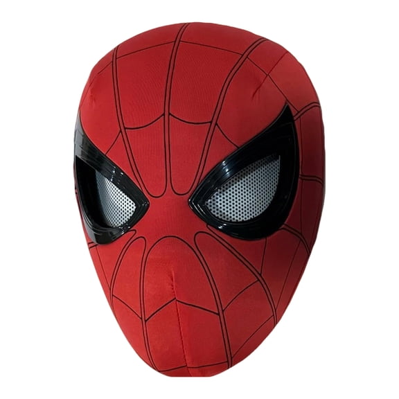 Chin Controlled Action Mask, Remote Operated Superhero Headgear with Moving Eyes for Realistic Hero Cosplay (Graphic Carton)