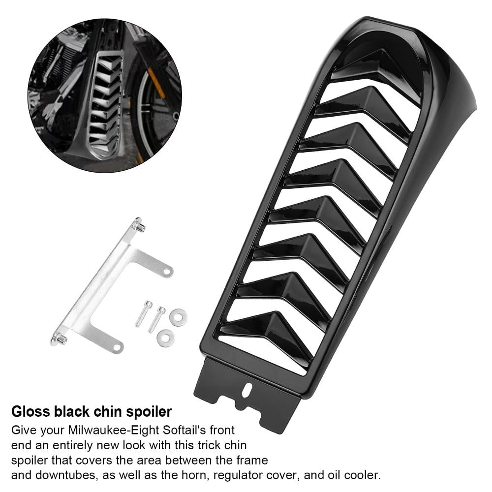 Chin Spoiler Radiator Cover Black For Softail Breakout Fat Bob 2018 ...