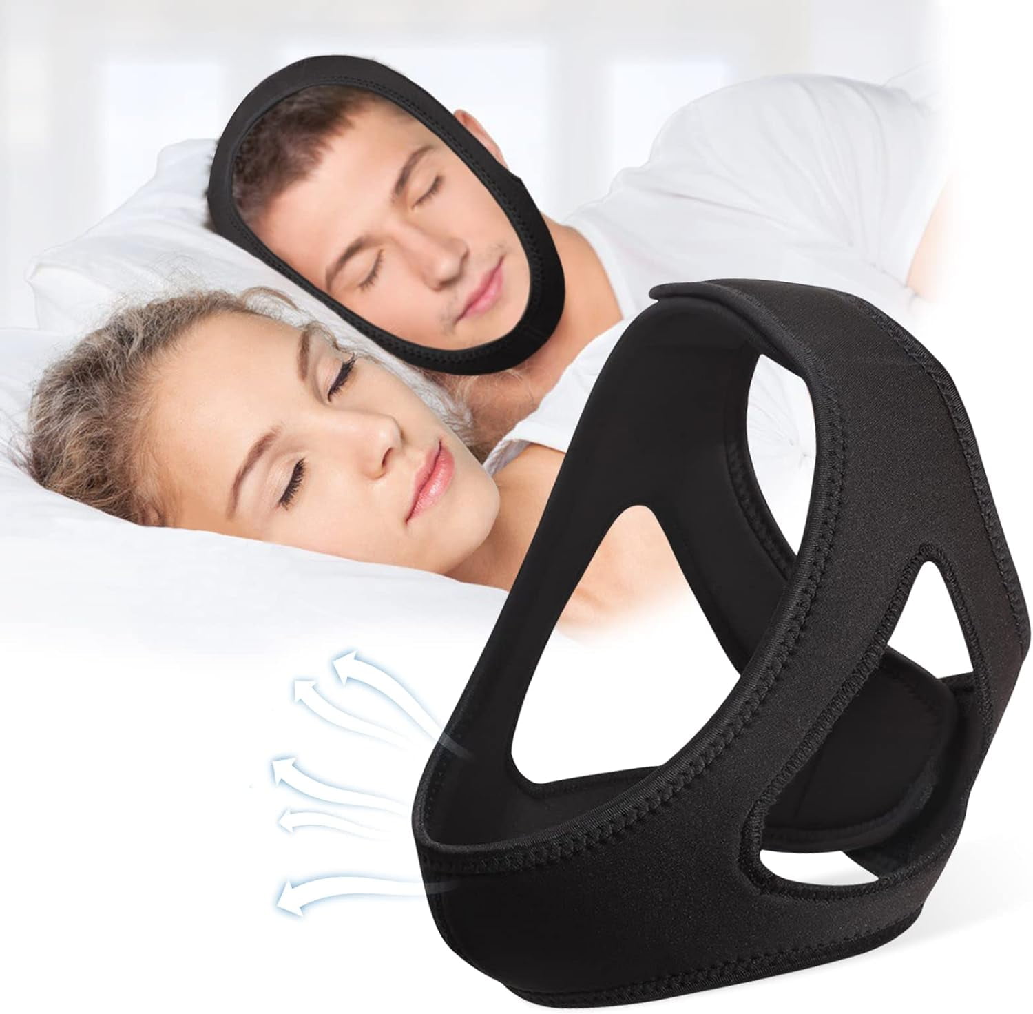 Chin Strap for CPAP Users, Chin Strap for Snoring, Adjustable and