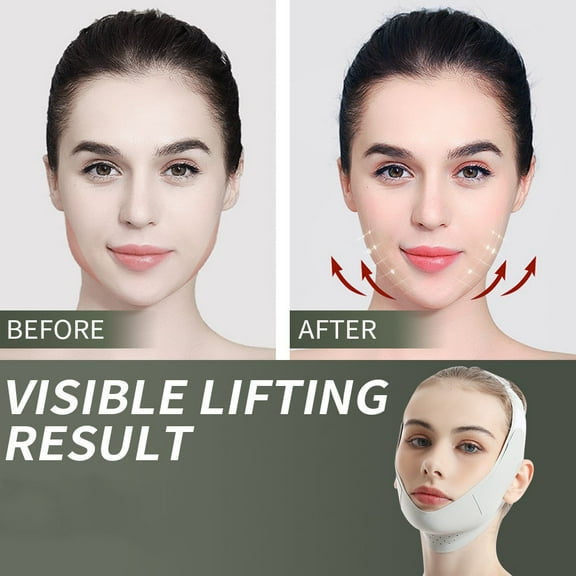 Chin Strap for Sleeping,Face V Line Lifting Mask,Double Chin Reducer,Reusable Jawline Shaper,Adjustable,for Sleeping Anti-Wrinkle,Breathable Face Lifting Strap and Double Chin Reducer
