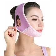 Chin Strap for Sleeping,Mouth Tape for Sleeping Women,Elastic Face Slimming Bandage, V-Line Facial Mask, Soft Silicone Chin Strap for Women and Men,Beauty Face Shaping Sleep Facial Mask(Pink)