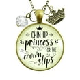 thumbnail image 1 of Chin Up Princess Gutsy Goodness Bronze Metal Necklace Metal Female Adult Jewelry, 1 of 8