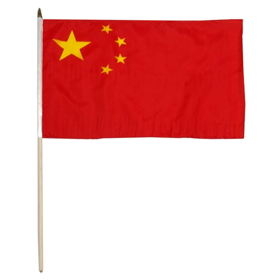China 12" x 18" Mounted Flag