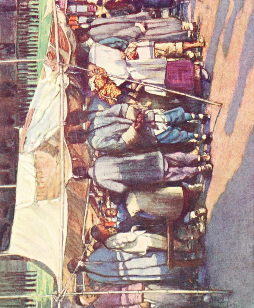 China 1909 A street-stall Canvas Art - Mortimer Menpes (24 x 36)