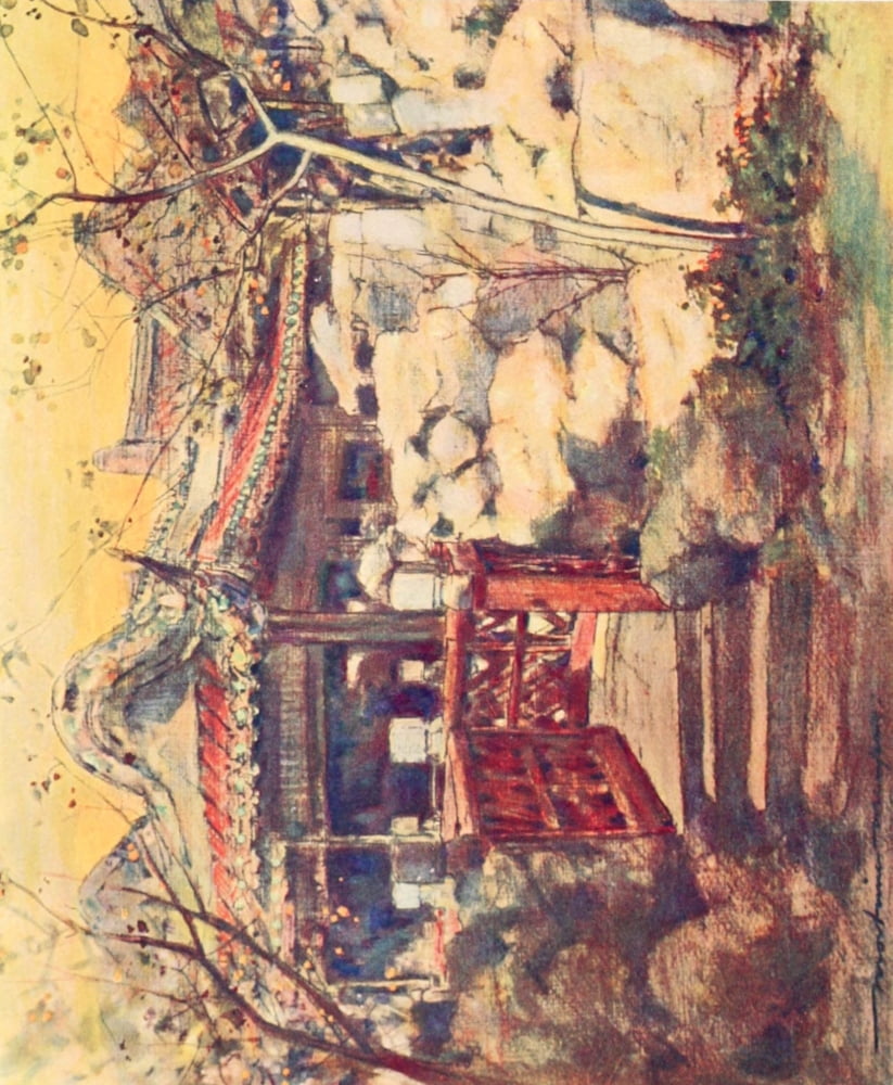 China 1909 A summerhouse Canvas Art - Mortimer Menpes (18 x 24)