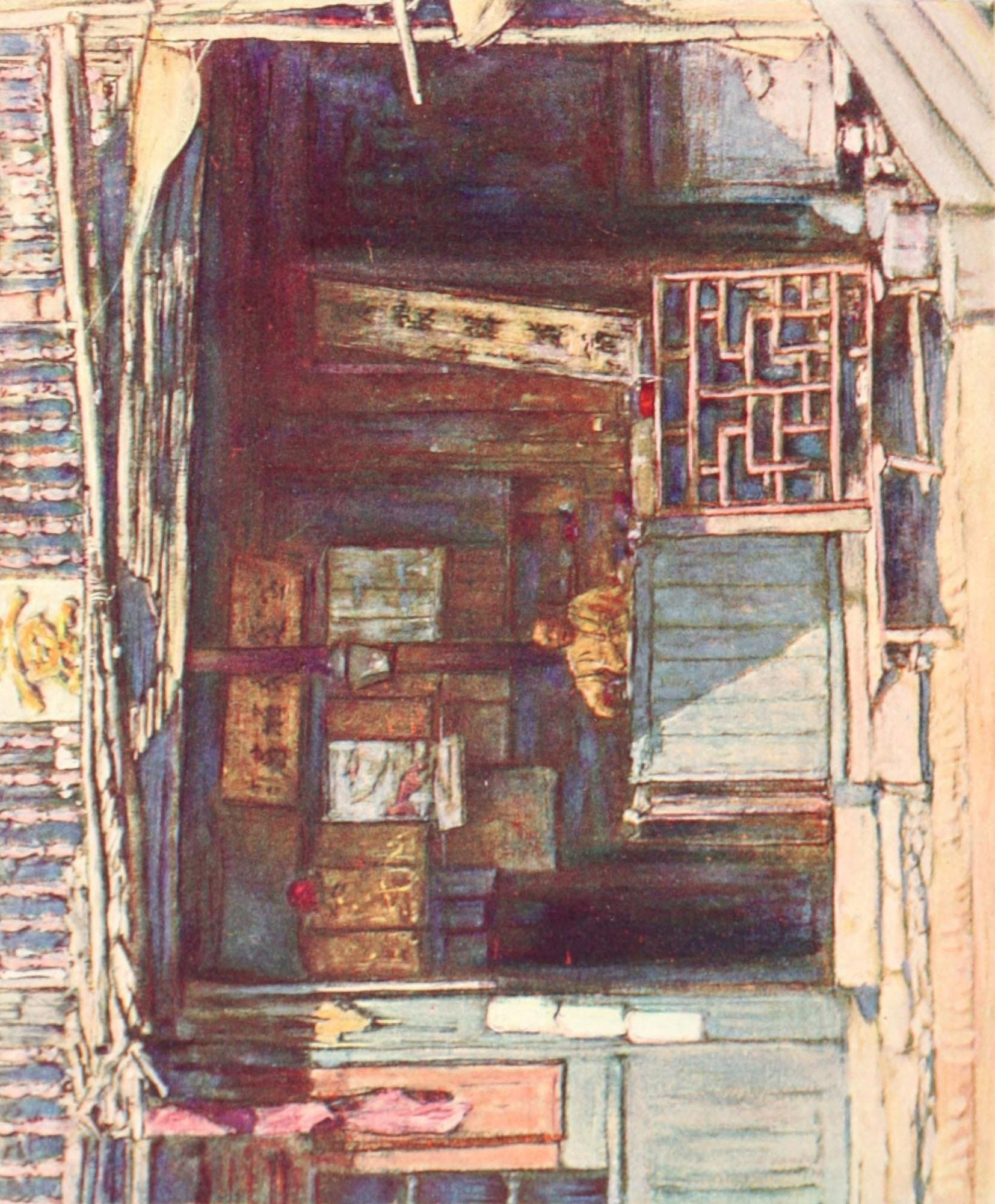 China 1909 Waiting for customers Canvas Art - Mortimer Menpes (18 x 24)