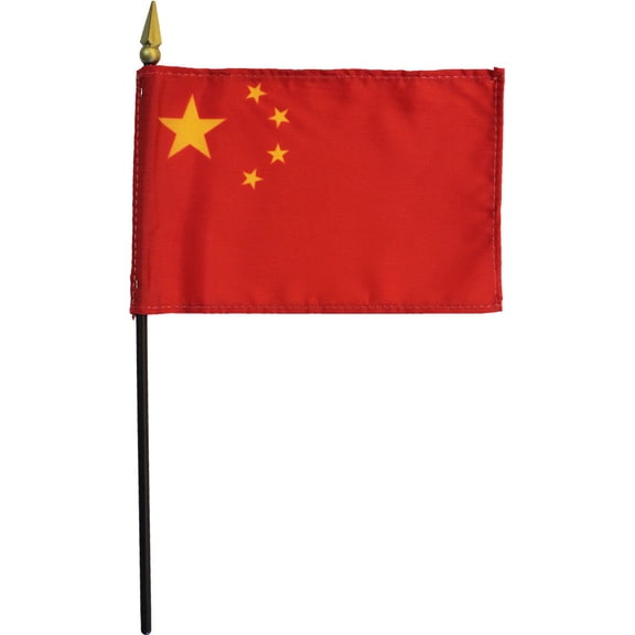 China - 4"X6" Stick Flag