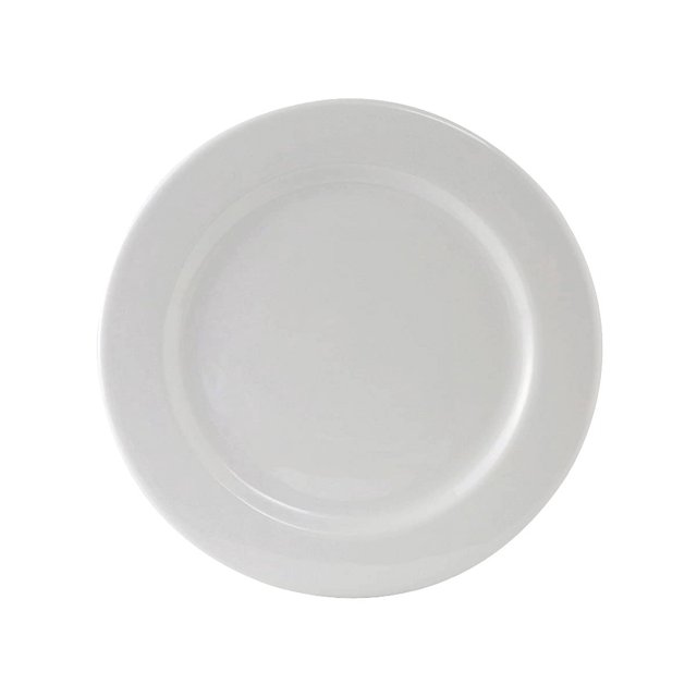China ALA120 Plate, 12" Diameter, Round, Wide Rim, Rolled Edge